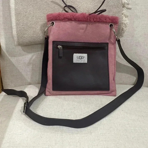 Ugg Australia Pink and Brown Crossbody Bag - Picture 3 of 11